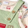 Set mit Latzhose & Langarmshirt mit Auto-Muster, grün, Gr. 62
 ALANA
