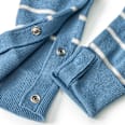 Strickoverall mit Mitwachsfunktion, blau, Gr. 56
 ALANA