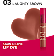 Rdečilo za ustnice Stain In Love, 03 Naughty Brown BOURJOIS PARIS