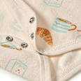 Body Langarm mit Milch-und-Croissant-Muster, beige, Gr. 86/92 ALANA