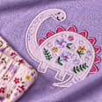 Schlafanzug mit Blumen-Muster & Dino-Motiv, lila, Gr. 86/92 ALANA