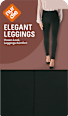 Leggings Elegant mit Hosen-Look schwarz Gr. 40/42
 nur die