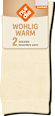 Socken Wohlig Warm beige & braun, Gr. 35-38 nur die
