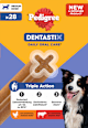 Kausnack Hund Zahnpflege DentaStix für mittelgroße Hunde, Multipack (28 Stück) Pedigree