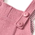 Latzhose aus Wollwalk mit Mitwachsfunktion, rosa, Gr. 110/116 ALANA