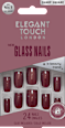 Künstliche Nägel Glass Nails Sharp Square Plum Elegant Touch