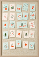 Pinnwand Adventskalender 40x60 beige Paradies