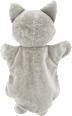 Handpuppe Katze, grau fluffies
