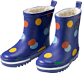 Gummistiefel mit Futter & Punkte-Muster, blau, Gr. 26/27 PUSBLU