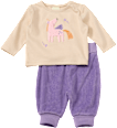 Set mit Langarmshirt & Hose mit Mitwachsfunktion, lila, Gr. 56 ALANA
