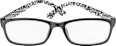 Fertig-Lesebrille schwarz/Muster +1,50 Visiomax