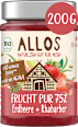 Fruchtaufstrich Erdbeere + Rhabarber Frucht Pur 75% ALLOS