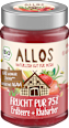 Fruchtaufstrich, Frucht Pur Erdbeere & Rhabarber 75% Frucht ALLOS