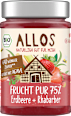 Fruchtaufstrich, Frucht Pur Erdbeere & Rhabarber 75% Frucht ALLOS
