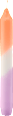 Stabkerze gedippt lila/orange Profissimo