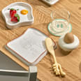 Eierbecher aus Steingut, offwhite (8,7x4,5 cm) dm home