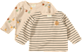 Langarmshirts mit Apfel-Motiv, beige + grün, Gr. 56 ALANA