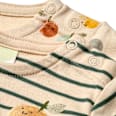 Langarmshirts mit Apfel-Motiv, beige + grün, Gr. 56 ALANA