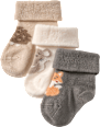 Erstlingssocken mit Tier-Motiven, beige + grün, Gr. 13/14 ALANA
