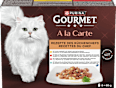 Nassfutter Katze, Huhn, Forelle, Rind & Seelachs, à la carte - Rezepte des Küchenchefs, Multipack (8x85  g) Purina Gourmet