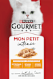 Nassfutter Katze mit Geflügel, Mon Petit intense, Multipack (6x50 g) Purina Gourmet