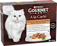 Nassfutter Katze, Huhn, Forelle, Rind & Seelachs, à la carte - Rezepte des Küchenchefs, Multipack (8x85  g) Purina Gourmet