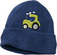 Mütze aus Strick mit Traktor-Applikation, blau, Gr. 48/49
 ALANA