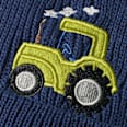 Mütze aus Strick mit Traktor-Applikation, blau, Gr. 48/49
 ALANA
