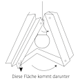 Hängelampen-Set aus Kunststoffpapier, weiß (21x26/19x26  cm) dm home