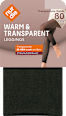 Leggings warm & transparent strapazierfähig schwarz Gr. 38/40, 80 DEN nur die
