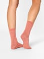 Socken mit Ripp-Struktur & Glitzer rosa Gr. 35-38
 nur die