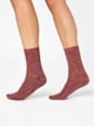 Socken mit Ripp-Struktur & Glitzer rosa Gr. 35-38
 nur die