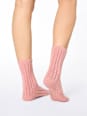 Socken Supersoft mit Ripp-Struktur pink Gr. 39-42 nur die