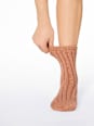 Socken Supersoft mit Ripp-Struktur braun Gr. 39-42 nur die