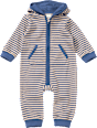 Overall mit Kapuze und Ringel-Muster, blau, Gr. 62 ALANA