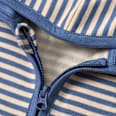 Overall mit Kapuze und Ringel-Muster, blau, Gr. 62 ALANA