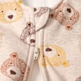 Schlafsack 3 TOG mit Bären-Muster, beige, 70 cm ALANA