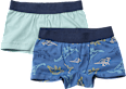 Boxershorts mit Dino-Muster, blau + grün, Gr. 110/116 ALANA