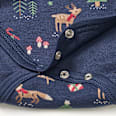 Body Langarm mit Weihnachts-Muster, blau, Gr. 62/68 ALANA