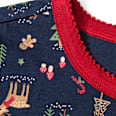 Nachthemd mit Weihnachts-Muster und Leggings, blau + rot, Gr. 110/116 ALANA