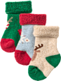 Erstlingssocken mit Weihnachts-Muster, bunt, Gr. 13/14 ALANA