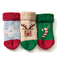 Erstlingssocken mit Weihnachts-Muster, bunt, Gr. 15/16 ALANA