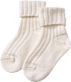 Socken mit Bio-Wolle, weiß, Gr. 23/26 ALANA