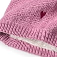 Loop Schal mit Herz-Muster, rosa PUSBLU