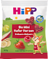 Bio mini zabszívek eperrel és málnával, 3 éves kortól HiPP