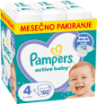 Plenice velikost 4 - mesečno pakiranje (9-14 kg) Pampers active baby