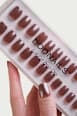 Künstliche Nägel, Soft Gel Press Ons Glazed Chocolate Short Square Doonails