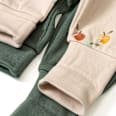 Hosen mit Apfel-Muster & Mitwachsfunktion, beige + grün, Gr. 68 ALANA