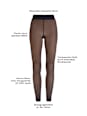 Leggings warm & transparent strapazierfähig schwarz Gr. 38/40, 80 DEN nur die