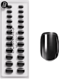 Künstliche Nägel Press Ons Extra Short Square Black Pearl Doonails